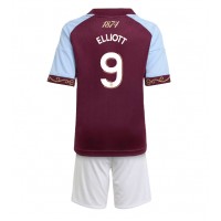 Aston Villa Harvey Elliott #9 Domáci Detský futbalový dres 2025-26 Krátky Rukáv (+ trenírky)